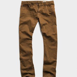 Slim Fit 5-Pocket Chino in Warm Nutmeg